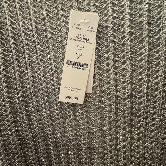 1010 NWT White House Black Market metallic top - Picture 4 of 7